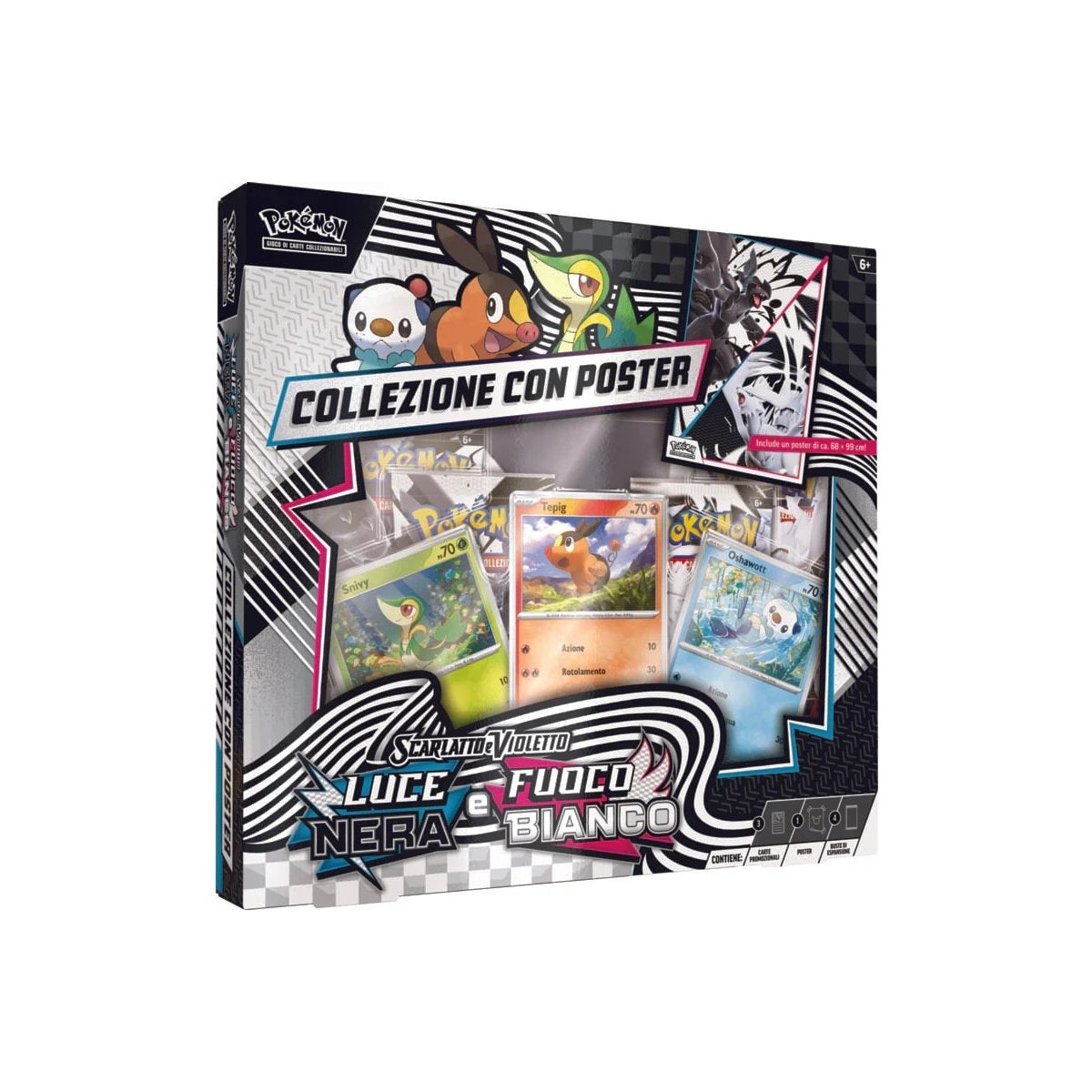 Pokemon Scarlatto e Violetto Collezione con Poster Fuoco Bianco e Luce Nera