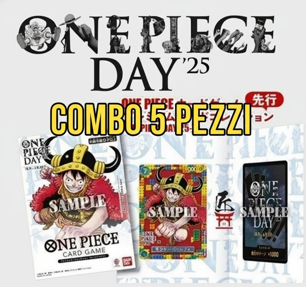 One Piece DAY 25 Card Game COMBO 5PEZZI