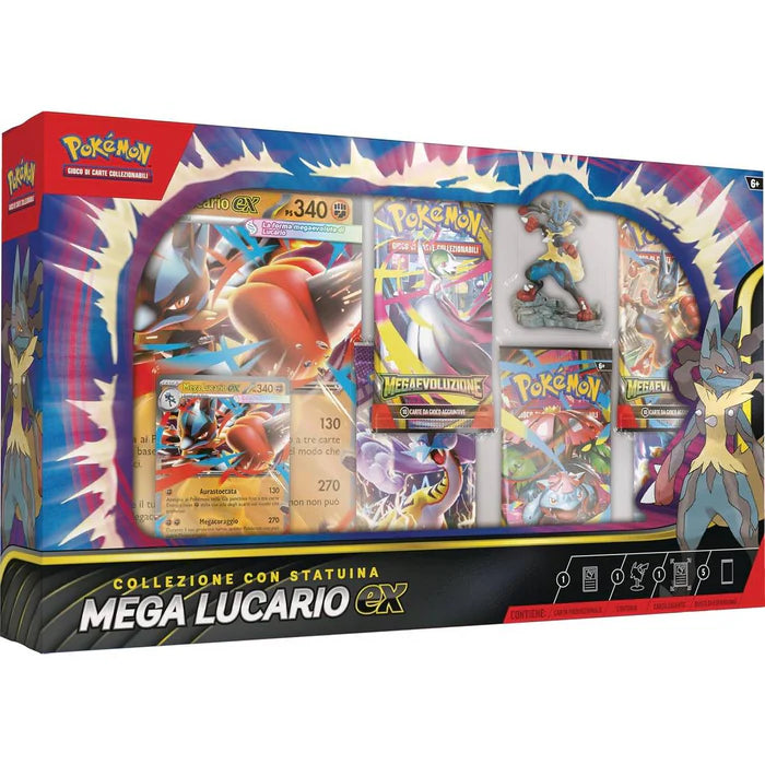 Pokemon Collezione Con Statuina Mega Lucario-Ex