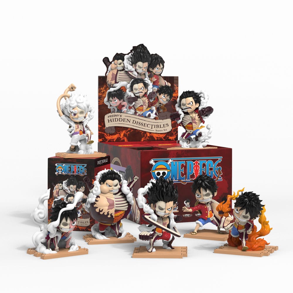 One Piece Blind Box Hidden Dissectibles Series 6 (Luffy Gear’s) Display (6)